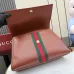 Gucci Brown Leather Web Stripe Horsebit Flap Handbag 875019 #A66543