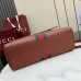 Gucci Brown Leather Web Stripe Horsebit Flap Handbag 875019 #A66543