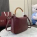 Gucci Burgundy Leather Bamboo Shoulder Bag 799863 W30xH23xD6.5cm #A67149
