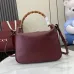 Gucci Burgundy Leather Bamboo Shoulder Bag 799863 W30xH23xD6.5cm #A67149
