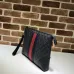 Gucci GG Canvas Web Stripe Clutch 523603 Beige 30.5x24x4.5cm #A62944