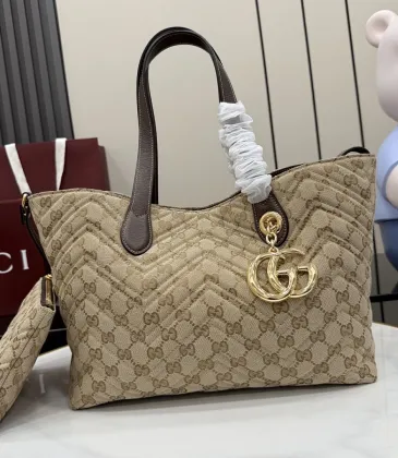 Gucci GG Marmont Quilted Canvas Tote Bag, 30 x 23 x 18 cm #A63211 Gucci GG Marmont Quilted Canvas Tote Bag, 30 x 23 x 18 cm #A63211