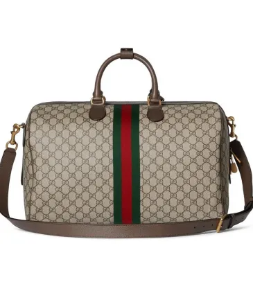 Gucci GG Supreme Web Stripe Duffel Bag For Timeless Travel Style size:44×29×25cm #A53692 Gucci GG Supreme Web Stripe Duffel Bag For Timeless Travel Style size:44×29×25cm #A53692