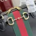 Gucci Web Stripe Horsebit Handbag 866732 Black 28x15x10cm #A62942