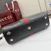 Gucci Web Stripe Horsebit Handbag 866732 Black 28x15x10cm #A62942