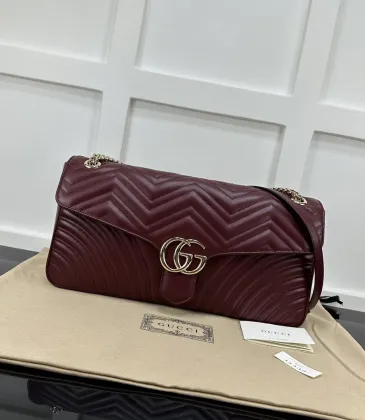 Gucci 788371 Burgundy GG Marmont Chain Bag, Top Quality, 40.5x20x9cm #A61851 Gucci 788371 Burgundy GG Marmont Chain Bag, Top Quality, 40.5x20x9cm #A61851