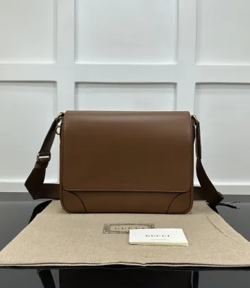 Gucci 821154 Brown Full Leather Messenger Bag, Premium Quality, 29x23x7.5cm #A61845 Gucci 821154 Brown Full Leather Messenger Bag, Premium Quality, 29x23x7.5cm #A61845