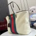 Gucci Beige Canvas Classic Web Stripe Large Tote Bag A0034D #A66540