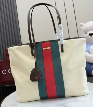 Gucci Beige Canvas Classic Web Stripe Large Tote Bag A0034D #A66540