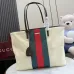Gucci Beige Canvas Classic Web Stripe Large Tote Bag A0034D #A66540