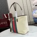Gucci Beige Canvas Classic Web Stripe Small Tote Bag A0034E #A66533