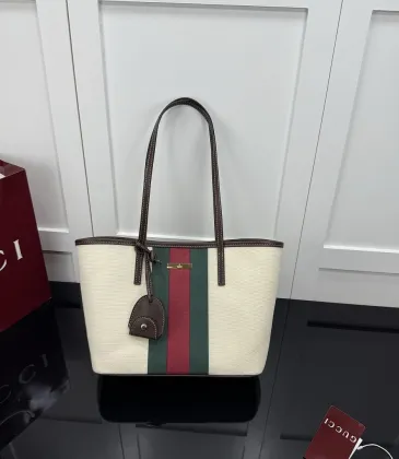 Gucci Beige Canvas Tote Bag with Web Stripe A0034E #A66128