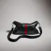 Gucci Black Leather Web Stripe Crossbody Shoulder Bag A002kx #A66525