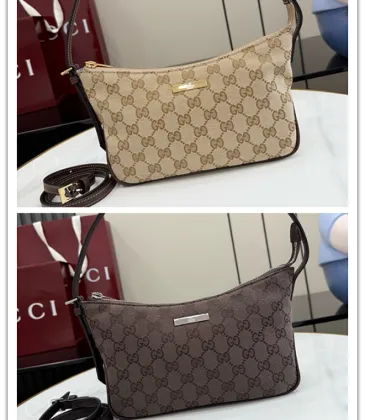 Gucci Coffee GG Canvas Mini Shoulder Hobo Underarm Bag 874743 #A66530