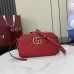Gucci Red Quilted GG Metal Chain Crossbody Camera Bag 447632 #A66534