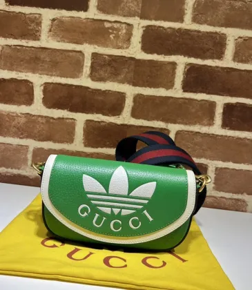 Gucci x Adidas 727791 Green Saddle Bag, Top Quality, 20.5x12x5.5cm #A61846 Gucci x Adidas 727791 Green Saddle Bag, Top Quality, 20.5x12x5.5cm #A61846