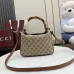 Gucci Beige GG Canvas Bamboo Handle Crossbody Hobo Bag 799865 #A66532