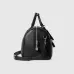 Gucci Black Leather Web Stripe Large Travel Duffle Bag 834460 #A66531