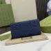 Gucci GG Marmont Full-Zip Wallet – Olive Green Pebbled Leather with Embossed GG Logo #A58785