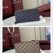 Gucci GG Supreme Canvas Zip Around Wallets In Dual Classic Patterns #A52618 Gucci GG Supreme Canvas Zip Around Wallets In Dual Classic Patterns #A52618