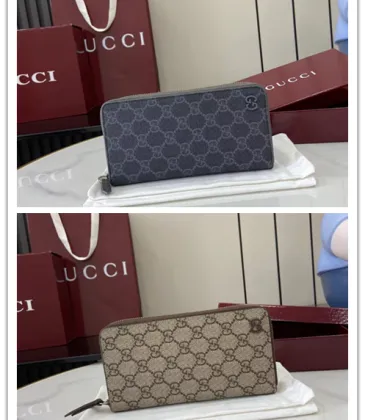 Gucci GG Supreme Canvas Zip Around Wallets In Dual Classic Patterns #A52618