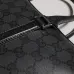 Gucci Classic Black Coated Leather Men Work Briefcase A0007X #A66527