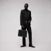 Gucci Classic Black Coated Leather Men Work Briefcase A0007X #A66527