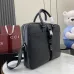 Gucci Men's Briefcase In Black Pebbled Leather With Signature Web Accent And Lock #A50716