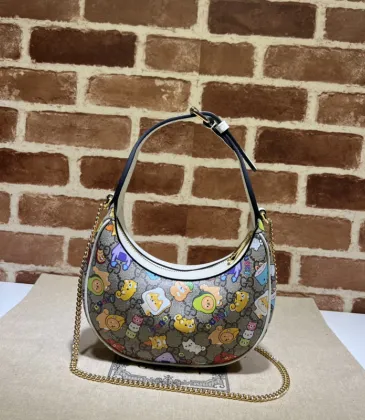 Gucci GG Canvas Hobo Bag With Colorful Cartoon Character Prints #A52728