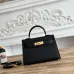 HERMES Kelly second-generation mini bags 19CM Black #A66559
