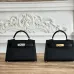 HERMES Kelly second-generation mini bags 19CM Black #A66559