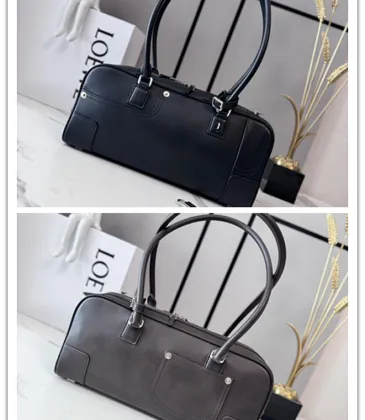 Loewe Amazona Cropped Leather Bowling Bag 30.5x9x15CM #A63855 Loewe Amazona Cropped Leather Bowling Bag 30.5x9x15CM #A63855