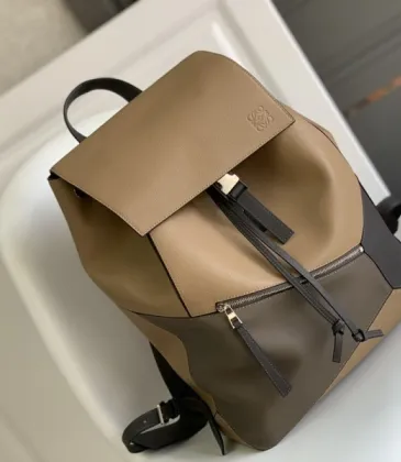 Loewe Backpack - Multi-Tone Leather Patchwork, Anagram Logo, Drawstring Closure & Zipper Pocket, Stylish Luxury Backpack for Everyday Use #A56851 Loewe Backpack - Multi-Tone Leather Patchwork, Anagram Logo, Drawstring Closure & Zipper Pocket, Stylish Luxury Backpack for Everyday Use #A56851