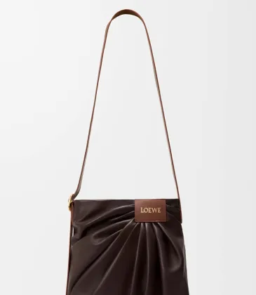 Loewe Draped Handbag (012537) - Soft Nappa Leather, Adjustable Strap, LOEWE Logo Buckle, 291330CM #A59984 Loewe Draped Handbag (012537) - Soft Nappa Leather, Adjustable Strap, LOEWE Logo Buckle, 291330CM #A59984