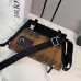 Loewe Flex Messenger Bag (822513) - Medium Size, Plaid Canvas &amp; Suede, Anagram Logo, Adjustable Strap #A59982