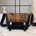 Loewe Flex Messenger Bag (822513) - Medium Size, Plaid Canvas &amp; Suede, Anagram Logo, Adjustable Strap #A59982