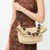Loewe Medium Ola Raffia &amp; Leather Shoulder Bag, 26 x 13 x 18 cm #A63229