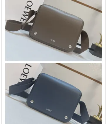 Loewe Men's Crossbody Bag - Brown Grained Leather, Adjustable Webbing Strap, Minimalist Design with Brand Logo, Luxury Compact Messenger Bag #A56881 Loewe Men's Crossbody Bag - Brown Grained Leather, Adjustable Webbing Strap, Minimalist Design with Brand Logo, Luxury Compact Messenger Bag #A56881