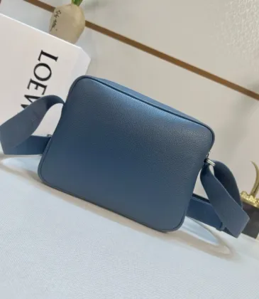 Loewe Men's Crossbody Bag - Brown Grained Leather, Adjustable Webbing Strap, Minimalist Design with Brand Logo, Luxury Compact Messenger Bag #A56882 Loewe Men's Crossbody Bag - Brown Grained Leather, Adjustable Webbing Strap, Minimalist Design with Brand Logo, Luxury Compact Messenger Bag #A56882