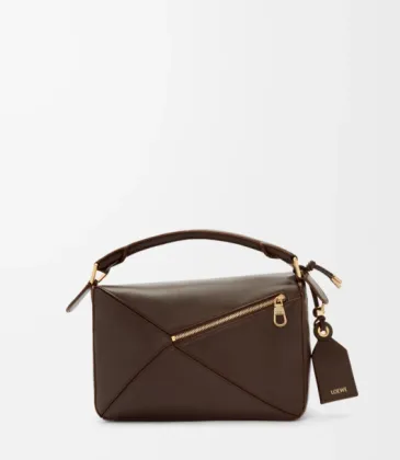 Loewe Puzzle Bag - Multi-Tone Leather with Woven Handle, Adjustable Strap, Geometric Design, Luxury Crossbody Bag for Women #A56875 Loewe Puzzle Bag - Multi-Tone Leather with Woven Handle, Adjustable Strap, Geometric Design, Luxury Crossbody Bag for Women #A56875