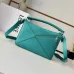 Loewe Puzzle Mini Bag - Turquoise Leather, Geometric Design, Top Handle, Luxury Handbag for Women with Brand Tag #A56885