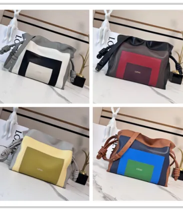 Loewe Women's Hobo Bag - Multi-Color Leather Patchwork, Knot Detail Straps, Brand Logo, Artistic Luxury Shoulder Bag for Fashion Statement #A56870 Loewe Women's Hobo Bag - Multi-Color Leather Patchwork, Knot Detail Straps, Brand Logo, Artistic Luxury Shoulder Bag for Fashion Statement #A56870