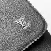 LV Black Grained Boarding Messenger M15268 L29xW12xH33cm #A67204