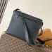 LV Black Grained Boarding Messenger M15268 L29xW12xH33cm #A67204