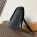 LV Black Grained Boarding Messenger M15268 L29xW12xH33cm #A67204