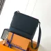 LV Black Grained Boarding Messenger M15268 L29xW12xH33cm #A67204