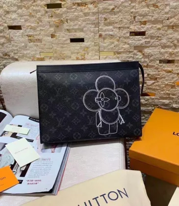 Louis Vuitton Monogram Eclipse Pochette With Cartoon Character Print And Stylish Design #A50814 Louis Vuitton Monogram Eclipse Pochette With Cartoon Character Print And Stylish Design #A50814
