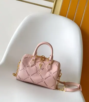 LV Pink Mahina Speedy Soft 20 Mini M28502 L20.5xH13xD12cm #A67215