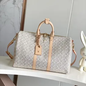 LV White CarryAll 45 Tote M45 L45xH27xD20cm #A67208