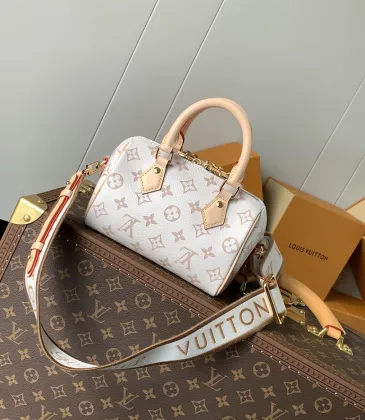 LV White Monogram Speedy 18 Mini Bag M4625z L13.5xH8cm #A67203